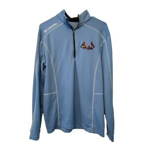 Columbia St Louis Cardinals Quarter Zip Pullover Jacket Blue MLB Mens Large